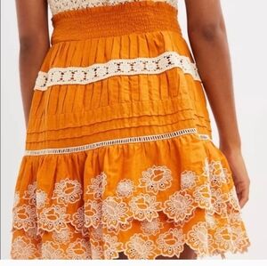 Anthropologie Embroidered Skirt *please See Description And Pics For Call Out